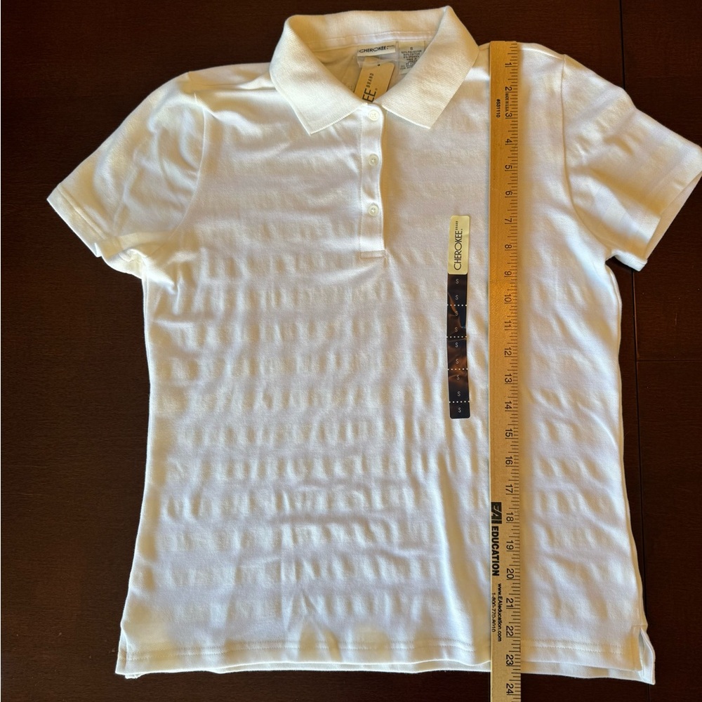 Cherokee women’s cream off White Polo Shirt - Picture 7 of 8